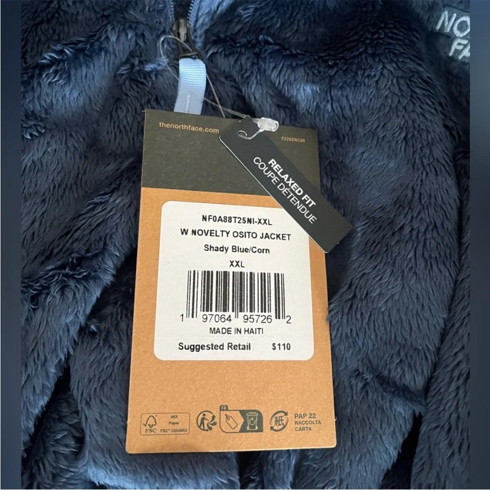 {The North Face} Novelty Osito Pullover Jacket in Blue - Womens XXL - NWT - Picture 13 of 15